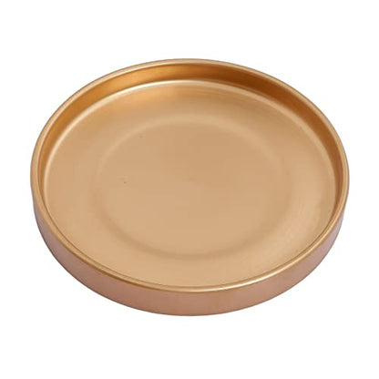 9 Inch Large Ceramic Saucer - Drainage Tray for Plant Pot (Gold) - color: Gold, size: 9 Inch