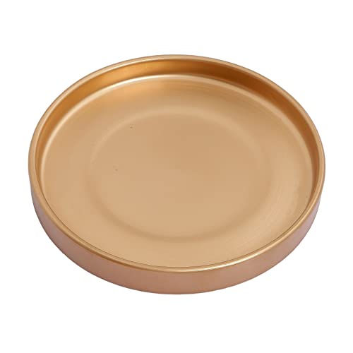 9 Inch Large Ceramic Saucer - Drainage Tray for Plant Pot (Gold) - color: Gold, size: 9 Inch