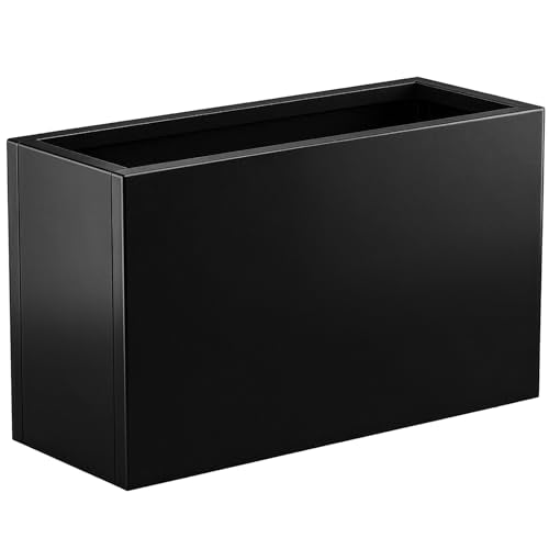 Metal Planter Box 30” x 12” x 16”, Tall Rectangle Planter Box - size: 30"L x 12"W x 16"H