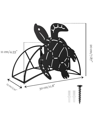 Sea Turtle Hose Hanger Wall Mount Heavy Duty 125'5/8" Garden Hose Holder - color: Sea Turtle