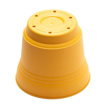 Bloem Saturn Planter w/Saucer (SP0723), Earthy Yellow, 7", 7" - color: Earthy Yellow, size: 7"