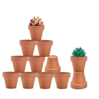 vensovo 2.5" Tiny Terracotta Pots with Drainage, Mini Clay Pot, 12 Pack