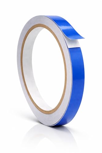 WOD Engineering Grade Retro Reflective Tape Blue, 1/2 inch Wide x 30 ft. Outdoor Waterproof Safety Reflector for Autos, Bikes, Camper, RV, Boat Striping, and Traffic Signage Marking - color: Blue, size: 1/2 Inch