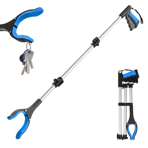 43" Grabber Reacher Tool Foldable Extension Grabber for Seniors Blue - size: 43-Inch