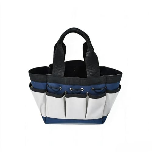 Oxford Cloth Garden Tool Bag, 7 Pockets Small Garden Bag(Blue,M)