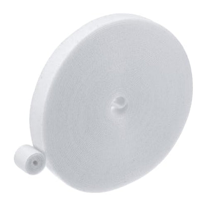M METERXITY 1-Roll Garden Plant Tape, 33 ft x 0.5 in Garden Hook and Loop Plant Ties Multi-Purpose Use Adjustable and Reusable Twist Wire Tape for Plants/Flowers/Vines [White] - color: White, size: 33 ft x 0.5 in