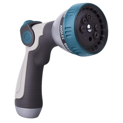 Garden Hose Nozzle – 8-Pattern Hose Sprayer with Thumb Control – Watering Tool for Garden, Car Wash, Lawn Care & Pet Shower - color: 1a.Blue