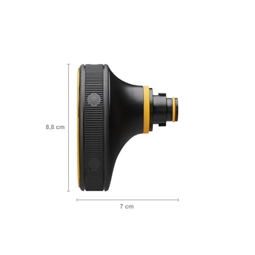 Fiskars 1059238 Spray Gun Head for Multiple Showers, 5 Functions, Continuously Adjustable Flow, Universal Size, Black/Orange, 1059238
