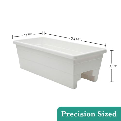 Greendigs 24" White Plastic Rail Planter