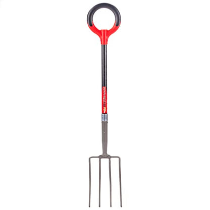 Radius Garden 25311 Pro-Lite Ergonomic Carbon Steel Digging Fork, Red - style: Digging Fork