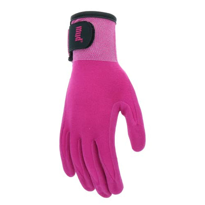 MUD Grip Women's Polyester Blend Shell and Water Resistant Sandy Nitrile Coated Palm Abrasion Resistant, Excellent Grip - color: Purple, size: X-Small/Small (Pack of 1)
