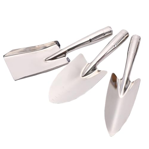 Stainless Gardening Shovel 3Pcs Set,Heavy Duty One-Piece Small Garden Trowel Hand Shovel Gardening Tools for Planting, Digging, Weeding, Moving and Smoothing, Gardening Gifts for Women