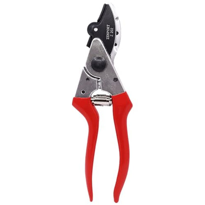 Zenport Z202 Heavy Duty Pruner, Cut-n-Hold, Red Handles, 8-Inch