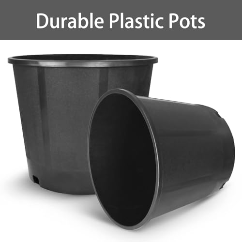 3 Gallon Nursery Pot 10-Pack 3 Gallon Plastic Garden Planter Pots Flower Seedling Injection Molded Container Seed Starting Pot Set for Indoor Outdoor Plants Seedlings Vegetables Black - size: Standard 3 Gallon