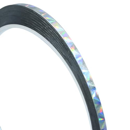 Jiozermi 2 Pcs 0.12 Inch Self-Adhesive Holographic Reflective Tape - size: 0.12 Inch x 55 Yard