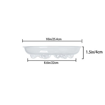 Idyllize 5 Pieces of 10 inch Clear Thick Plastic Heavy Duty Sturdy Plant Saucer Drip Trays for pots (10") - size: 10"