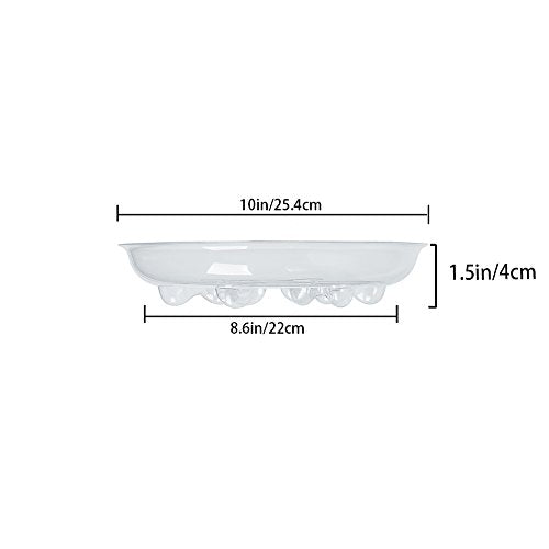 Idyllize 5 Pieces of 10 inch Clear Thick Plastic Heavy Duty Sturdy Plant Saucer Drip Trays for pots (10") - size: 10"