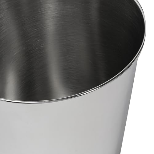 happimess Nolan 2 Gal Smooth Steel Wastebasket, Polished Steel - color: Polished Steel, size: Set of 1