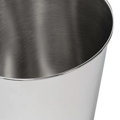 happimess Nolan 2 Gal Smooth Steel Wastebasket, Polished Steel - color: Polished Steel, size: Set of 1