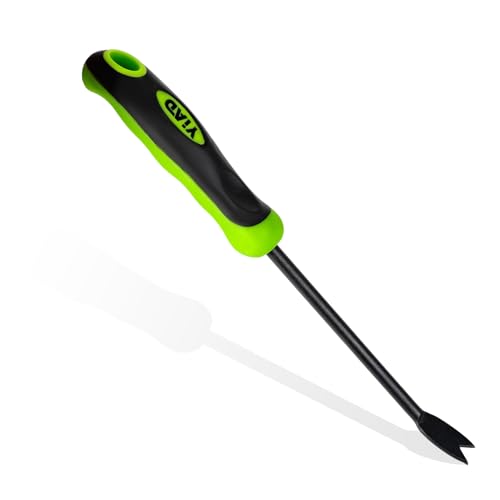 Hand Weeder Tool, 13" High-Carbon Steel V-Tip Weed Puller - size: 13-IN