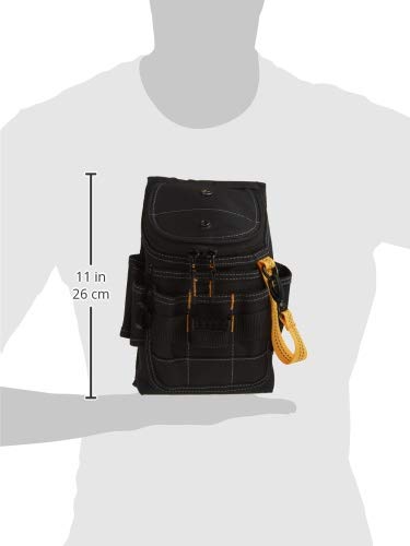 CLC Custom Leathercraft 1524 Ziptop Utility Pouch, Medium, Black, 11 Pockets - size: 11 POCKET