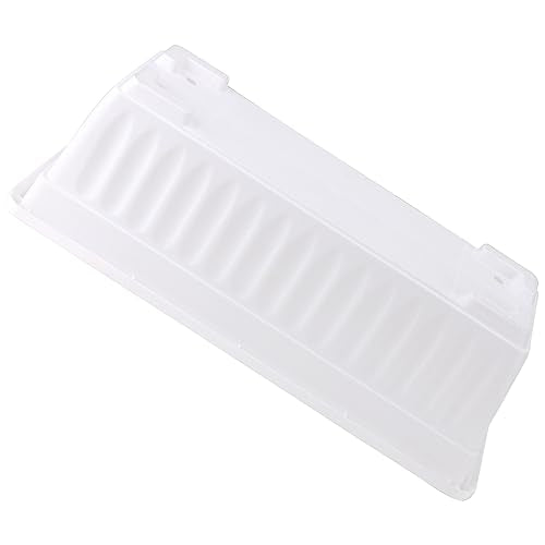 JOIKIT 6 Packs 17 Inch White Plastic Flower Window Boxes Planters with Drainage Holes & Tray, Rectangular Long Vegetable Flower Windowsill Box Planter Pot with Plant Label for Garden Patio Balcony - color: White