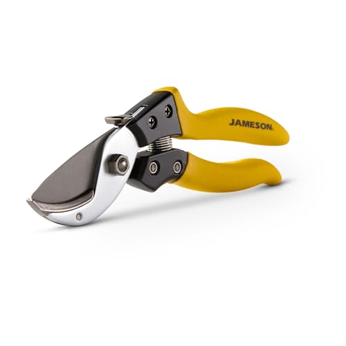 Jameson Anvil Pruning Shears – Heavy-Duty Professional Grade Pruner, 3/4” Cutting Capacity, Non-Stick Coating, Ergonomic Grip, Durable Aluminum Frame for Precision and Long-Lasting Performance
