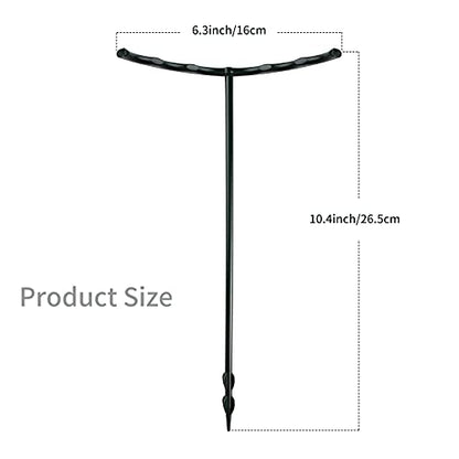 12 Pack Plant Support Stakes with 24 Pcs Clips, Half Round Ring Plastic Cage Holder Flower Pot Climbing Trellis for Small Vegetable,Indoor Plants