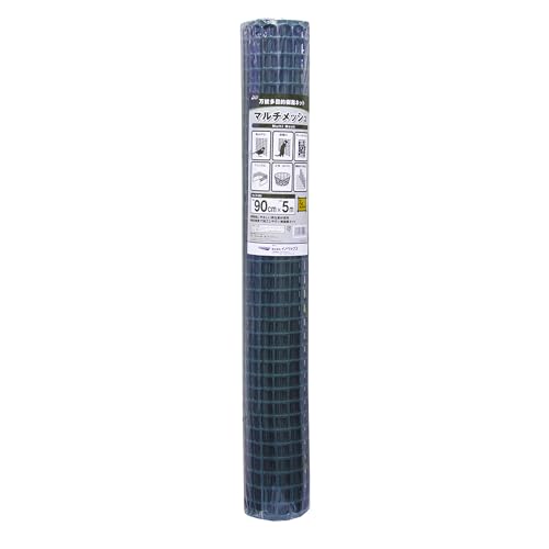 Heavy-Duty Plastic Mesh Netting, Green, 35.4 x 197 in (90cm x 5m), 25mm Grid, Recycled Plastic, Cut-to-Size, Multi-Purpose for Gardening & Fencing - size: 0.98 in (25mm)