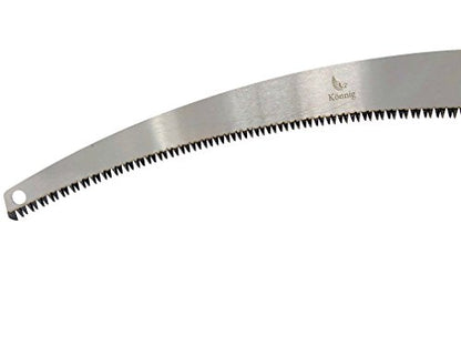 Professional Heavy Duty Pruning Saw (RAZOR SHARP 14" CURVED BLADE) Comfort Handle with Saw Blade Enclosure - Full-stroke Hand Saw with FREE Garden Gloves (Lemon-green)