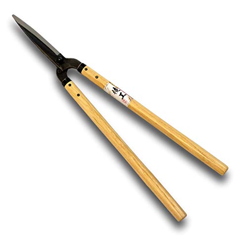 KAKURI Japanese Hedge Shears for Gardening 27", Professional Hadge Clippers for Trimming Bush and Border, Heavy Duty Long Handle, Made in Japan - style: 26" U-shaped