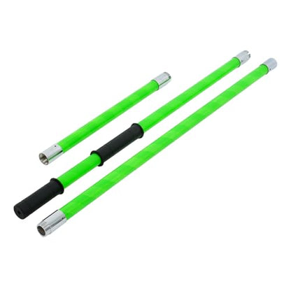30FT Extendable Pole Saw, Manual Branch Trimmer with Long Handle - size: 30FT Green