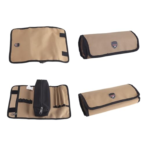 Small Tool Roll Bag, Portable Foldable Garden Tool Bag Roll Up Tool Organizer Pouch for Bicycles Motorcycles 600D Oxford Fabric Tool Roll for Wrenches Screwdrivers Pliers