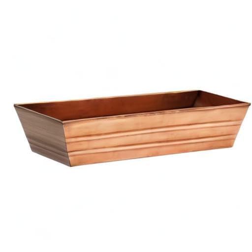 Achla Designs Copper PlatedWindow Flower Box Planter-Small (22" L x 6" W x 5" H) - color: Copper, size: Small