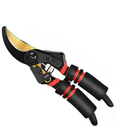 Heavy Duty Titanium Bypass Pruning Shears, Sharp Garden Clippers with Ergonomic Non-Slip Handle, Professional Hand Pruners for Tree Branches, Flowers, Shrubs & Gardening