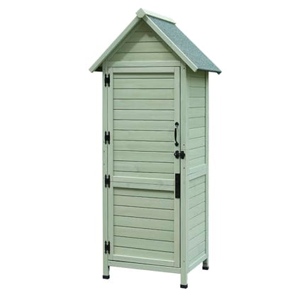 Patio Storage Outdoor Cabinet - color: Green - 28.20 X 20.50 X 67.10 Inch
