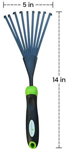 Garden Guru Hand Rake Soil Tiller Tool with Ergonomic Handle – Strong Carbon Steel - Rust Resistant – Great for Gardening, Cultivating, Loosening Soil & Spreading Mulch, Raking Flower Beds - size: 1 Pack