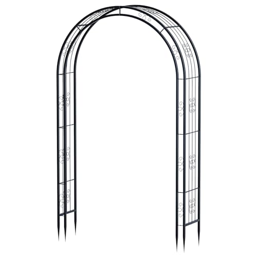 Arbuxzuy 7ft Metal Garden Arch Trellis for Climbing Plants