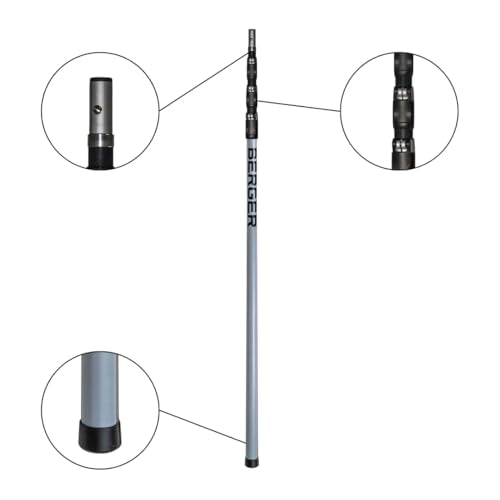 BERGER ArboRapid Telescopic Pole Saw Set – 4-Part Professional Arborist Tool, Extends from 5.7 to 20.3 Ft, Japanese-Style Curved Blade, Carbon Fiber & Fiberglass Design – 76049