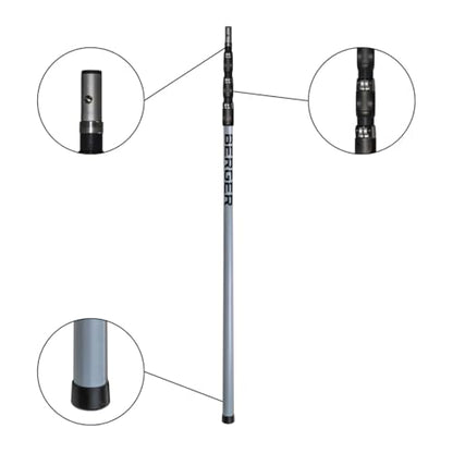 BERGER ArboRapid Telescopic Pole Saw Set – 4-Part Professional Arborist Tool, Extends from 5.7 to 20.3 Ft, Japanese-Style Curved Blade, Carbon Fiber & Fiberglass Design – 76049