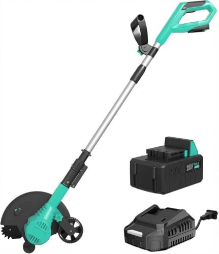 20V Cordless Lawn Edger, 9" Blade with 4.0Ah Battery & Charger, Brushless Electric Edger, 3 Adjustable Cutting Depths, Ergonomic Adjustable Handle, Lightweight Lawn Tool for Sidewalk