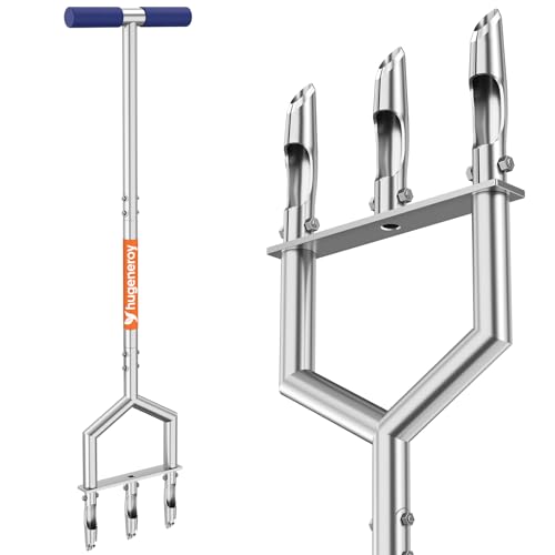 Heavy Duty Steel Hollow Tine Core Aerator for Clay Soil, Non-Clog - Orange - color: Orange