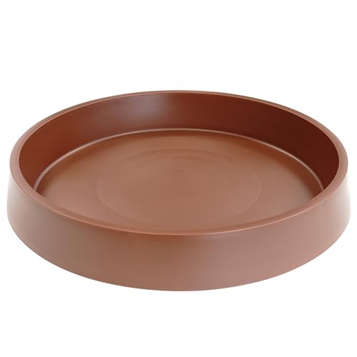 Plant Saucer Tray for Ceramic Plastic Pots, 8 inch Plant Saucers for Indoors, Pot Saucers Trays, Bird Bath Bowls, Flower Planter Water Drip Trays for Pots Base (8", Brown) - color: Brown, size: 8" (2 Pack)