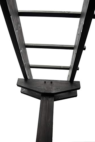 Vita Charcoal Gray Wildwood Cedar Arbor – 72" W x 90" H, Garden Arch for Climbing Plants, Wedding Ceremony & Backyard Décor, Durable Two-Post Trellis, Easy Assembly, for Parties & Celebrations