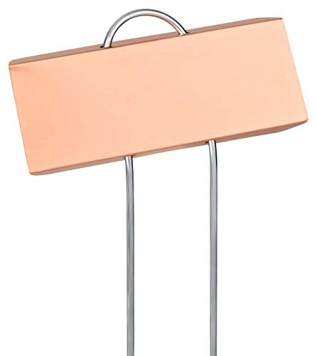 GardenMate 100-Pack Weatherproof Large Copper Metal Plant Labels, Height 11.5", Label Area 3 1/2 x 1 1/4" - size: 100