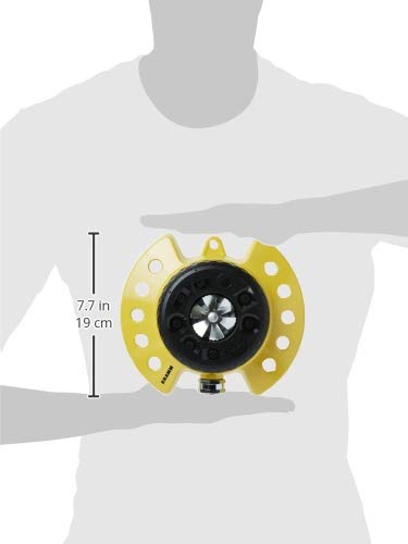 Dramm ColorStorm 9-Pattern Premium Turret Sprinkler With Heavy Duty Metal Base - Yellow #15023 - color: Yellow, style: Turret Sprinkler