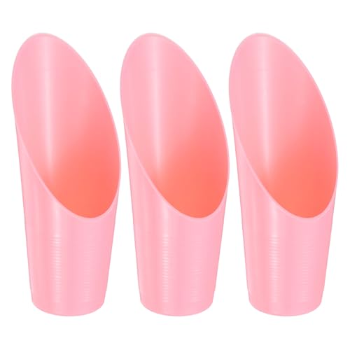 M METERXITY 3-Pack Bonsai Soil Scoops, Plastic Garden Soil Scoops Bucket Shovel Potting Scoopers for Transplanting/Flower Planting/Plant Succulent, Colorful Small Gardening Tools [Pink] - color: Pink