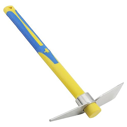 2 PCS Garden Hoe Tools, Stainless Steel Cultivator Hand Tiller and Hand Pick Axe with Fiberglass Handle, Pick Mattock Hoe for Planting Digging Weeding Gardening - size: Cultivator Hoe 2PCS