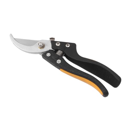 Limen 6.7 Inch Micro Tip Pruning Shears,SK5 High Carbon Steel Hand Pruners with Black Yellow Ergonomic Handles for Bonsai Floral Houseplant Trimming