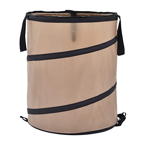 Leaf Trash Can, 10 Gallon Portable Trash Can, Reinforced Steel Spring Oxford Cloth Collapsible Leaf Bag Pop Up Garbage Can Waste Bag Container For Camping and Yard